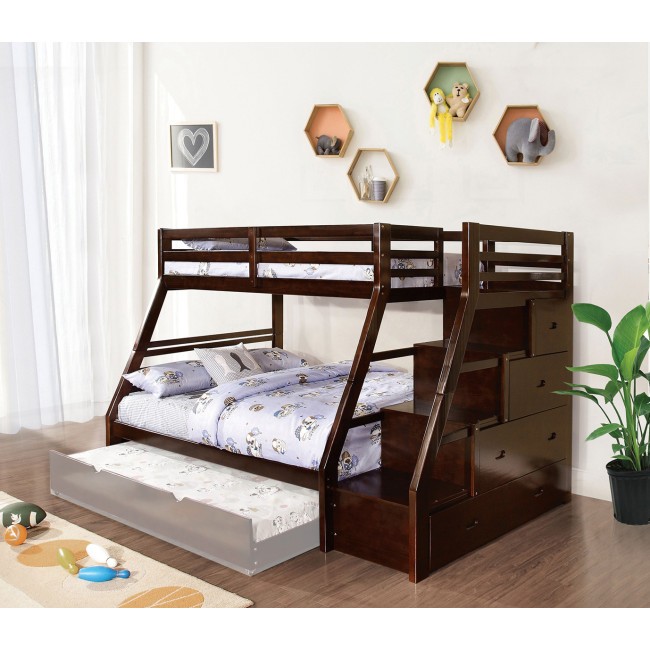 Ellington Espresso Twin over Full Bunk Bed