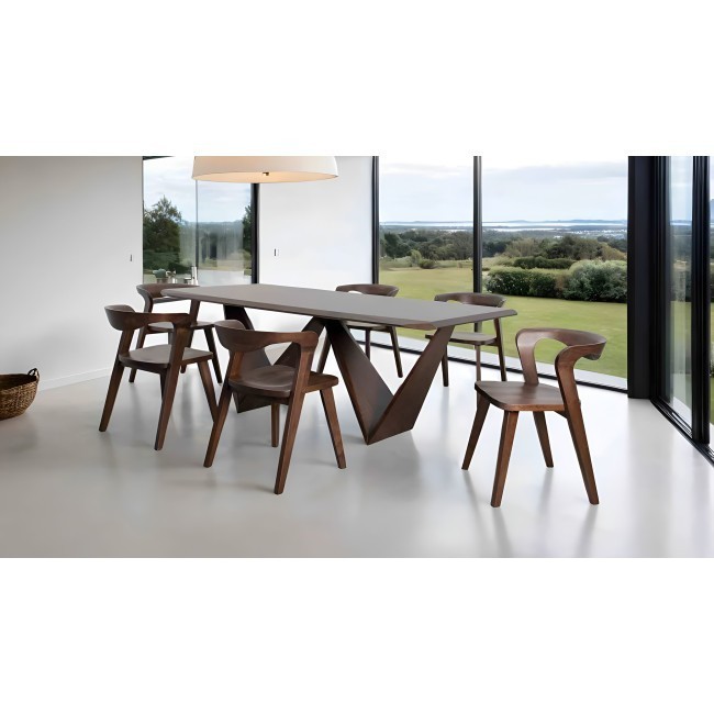Romont Rich Walnut Dining Room Set