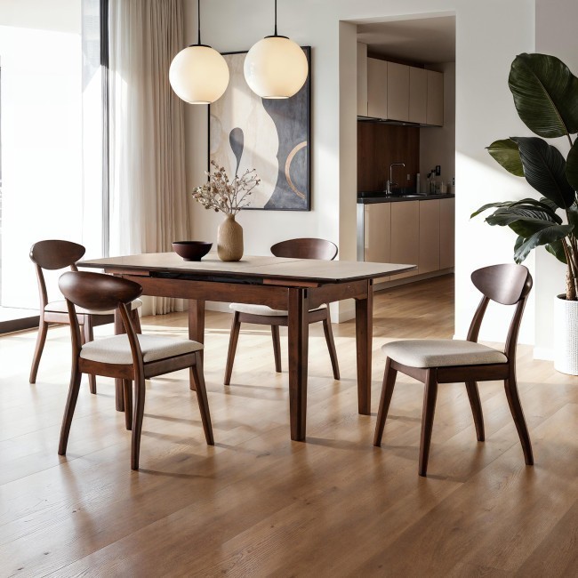 Croglio Rich Walnut Dining Room Set