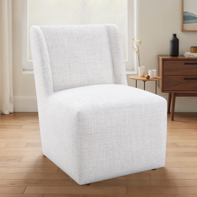 Fede Pristine White Dining Side Chair