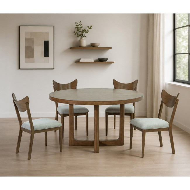 Clarksburg Walnut Round Dining Room Set