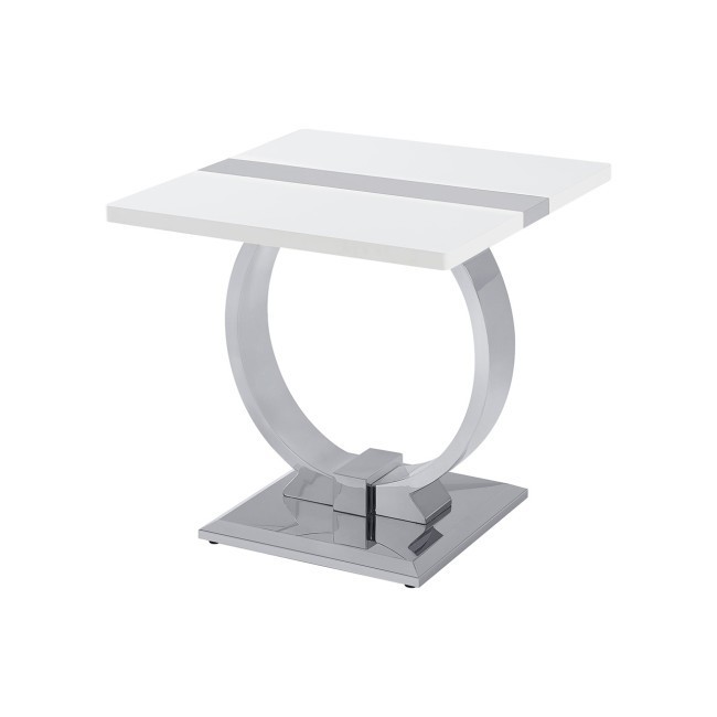 Horsham Silver White End Table