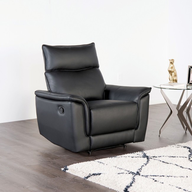 Bienne Black Recliner