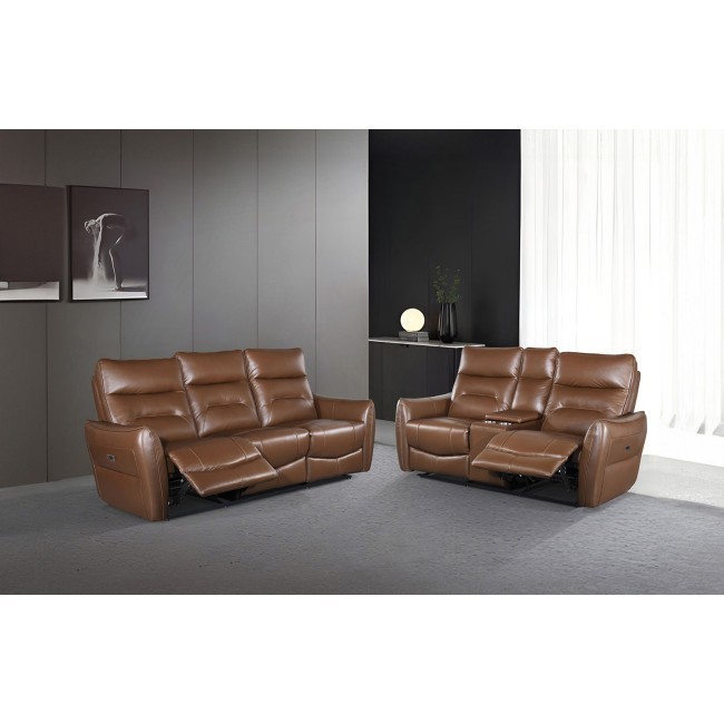 Terentius Caramel Brown Power Reclining Living Room Set