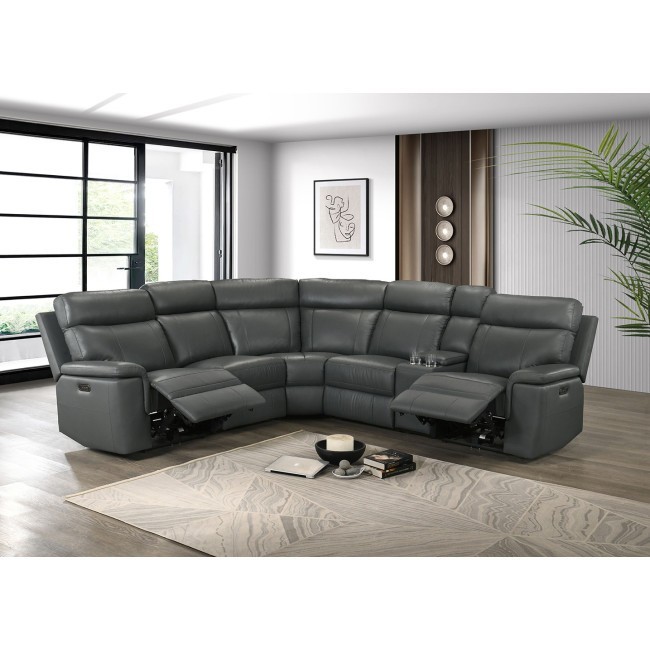 Oliverus Dark Gray Power Reclining Sectional