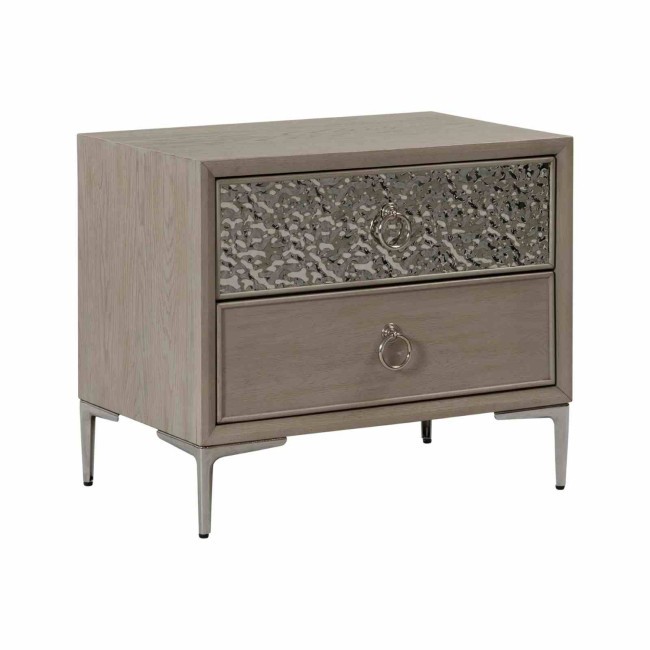 Bashford Natural Oak Nightstand w/ USB A & C