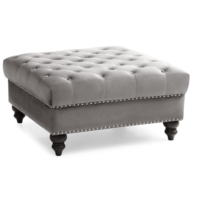 Nola Dark Gray Ottoman