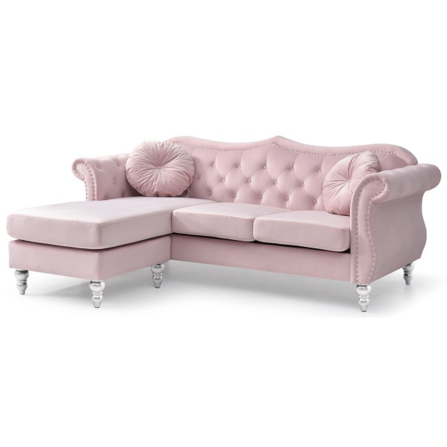 Hollywood Pink Sofa Chaise
