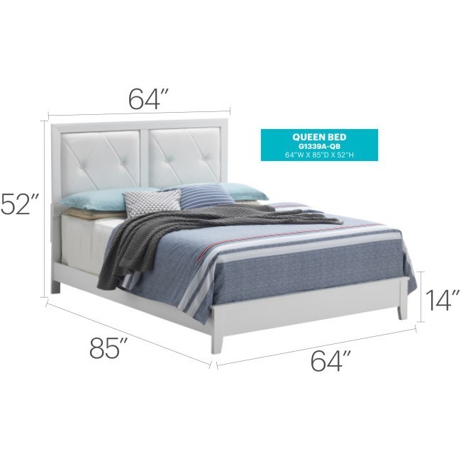 Primo White Queen Bed