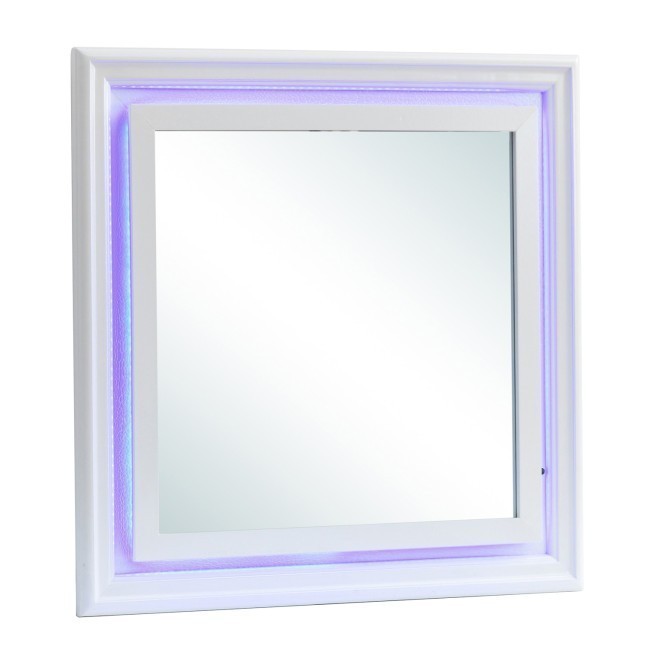 Lorana Silver Champagne Mirror w/ LED