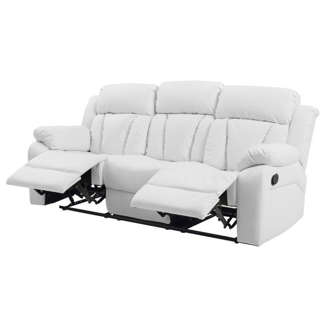 Daria White Reclining Sofa