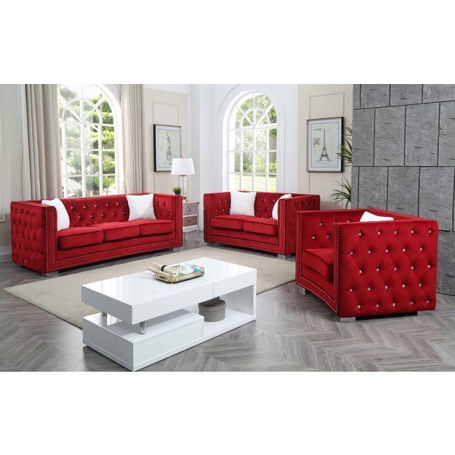 Sofa store set red