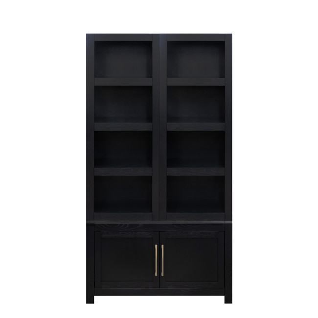 Harbor Black Cabinet Bookcase Pier