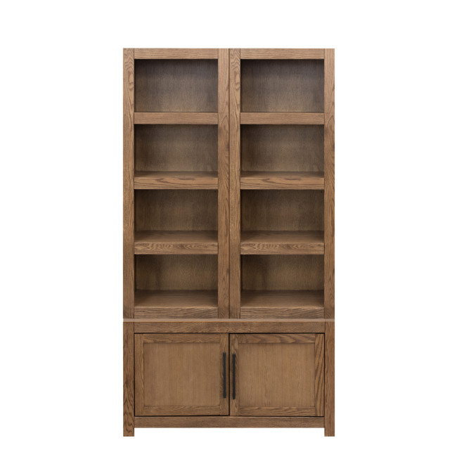 Harbor Bourbon Oak Cabinet Bookcase Pier