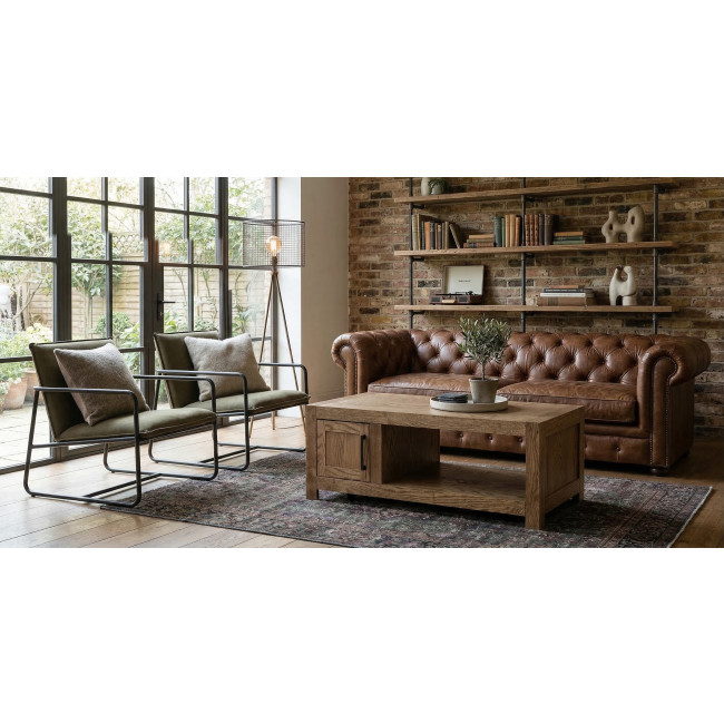 Harbor Bourbon Oak Occasional Table Set