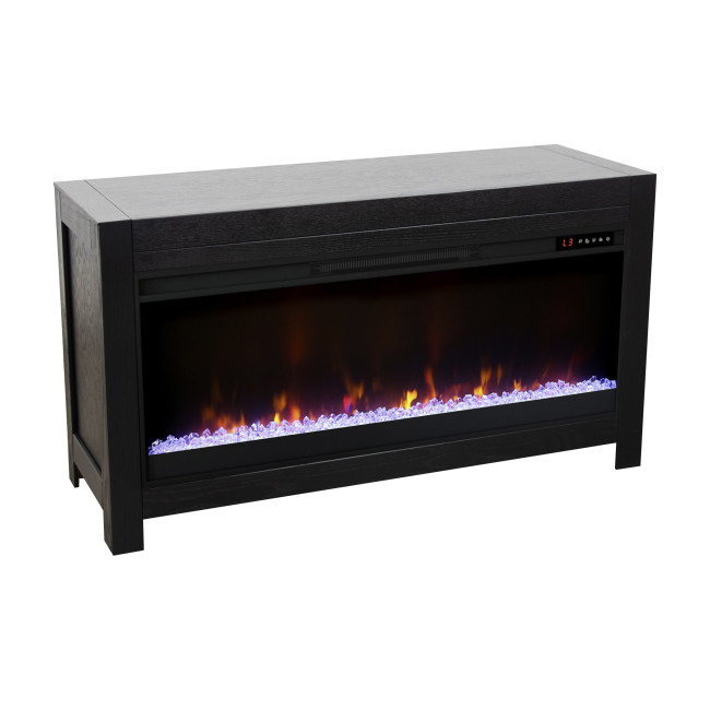 Harbor Black Fireplace Cabinet