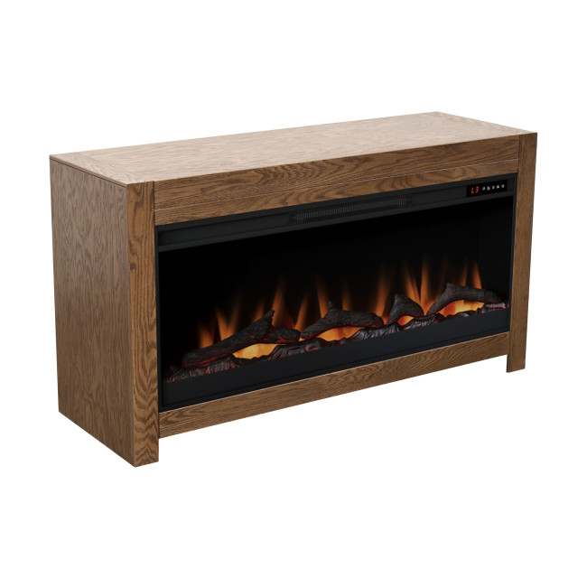 Harbor Bourbon Oak Fireplace Cabinet