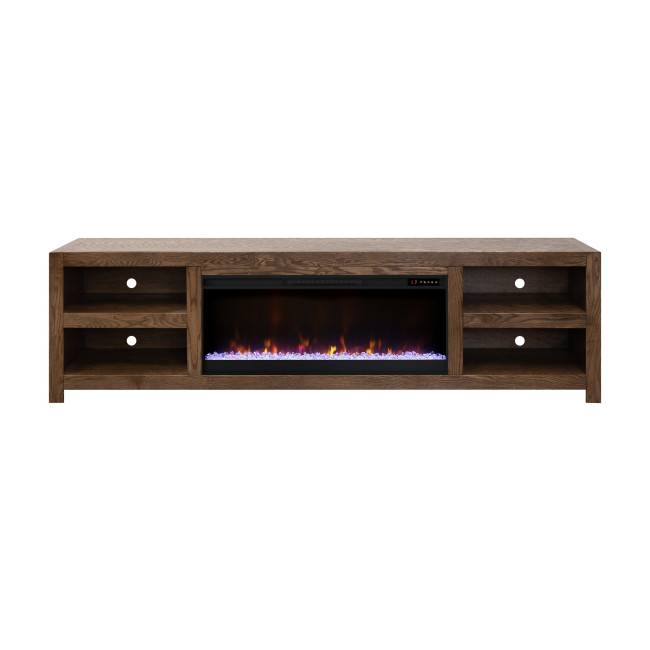 Harbor Bourbon Oak 95-inch Fireplace Console