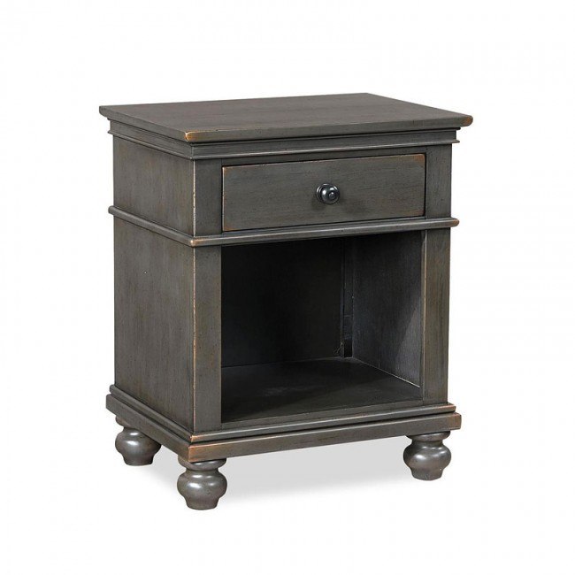 Oxford One Drawer Nightstand (Peppercorn)
