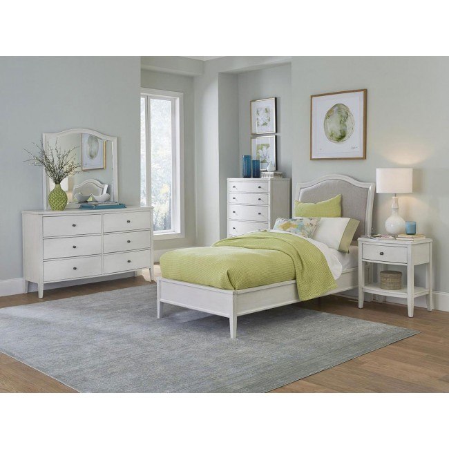 Charlotte Youth Sleigh Bedroom Set (White)
