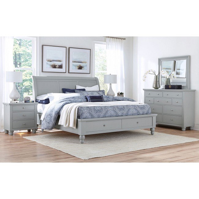 Light gray online bedroom furniture