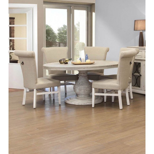 Off white round dining cheap table