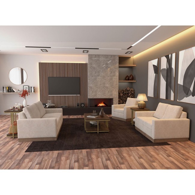 Georgia Living Room Set (Snow)