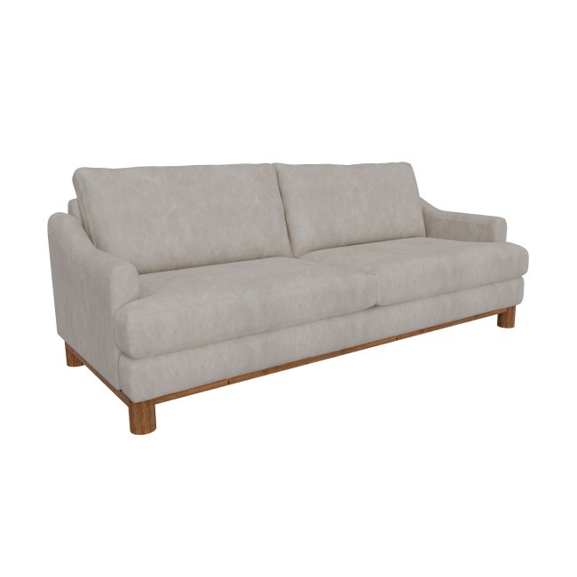 Olimpia Sofa (Ivory Faux Leather)