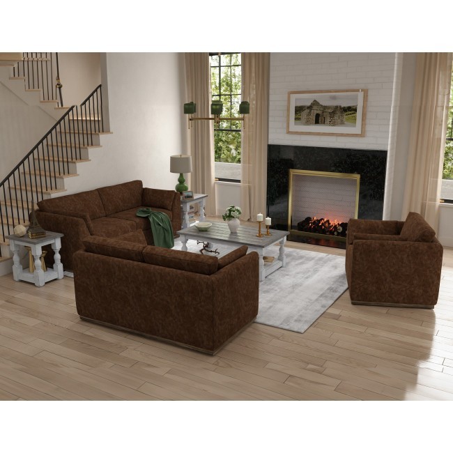 Vallarta Living Room Set (Brown PU)