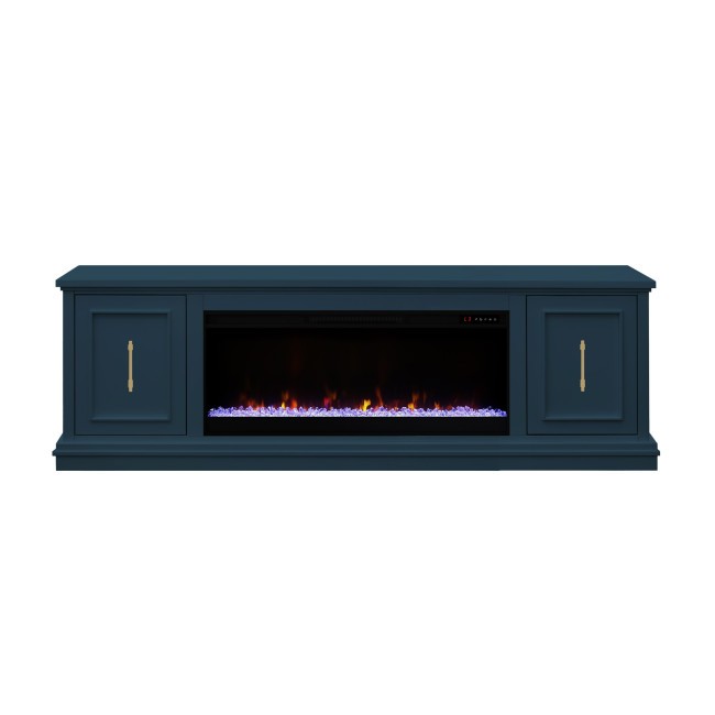 Jordan Denim Blue 81-inch Fireplace Console