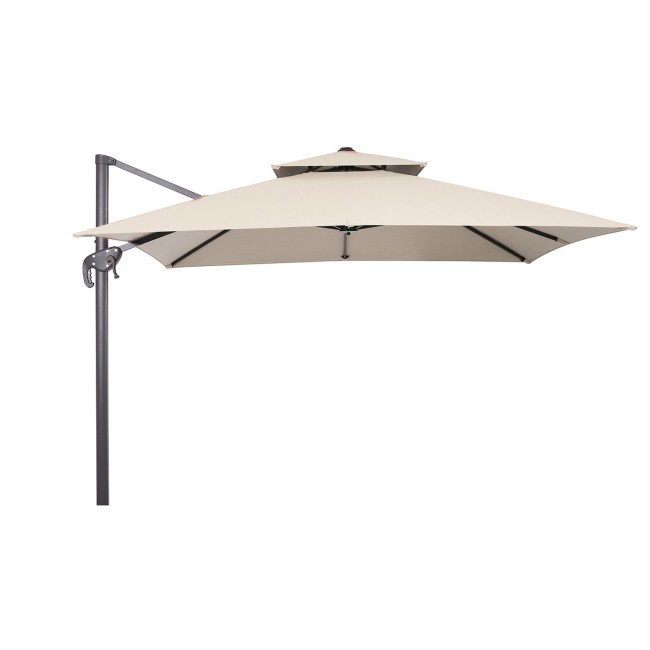 Hero Beige Outdoor Double Top Umbrella