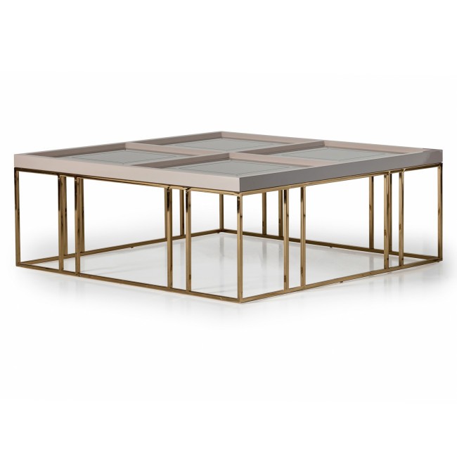 Carmela Shimmer Ivory Cocktail Table