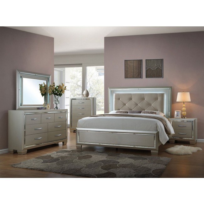 Platinum Panel Bedroom Set
