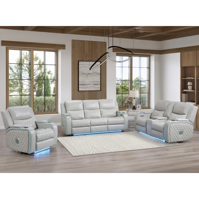 Luna Ice Power Reclining Living Room Set