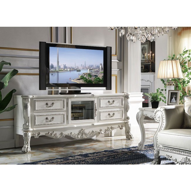 White antique on sale tv stand