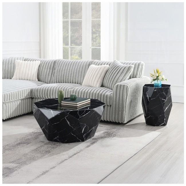 Dara Black Occasional Table Set