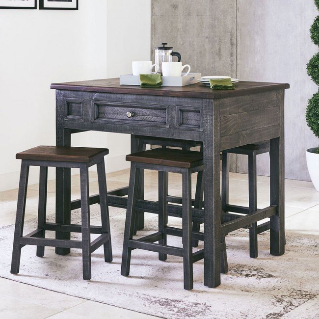 Kitchen island with four stools online