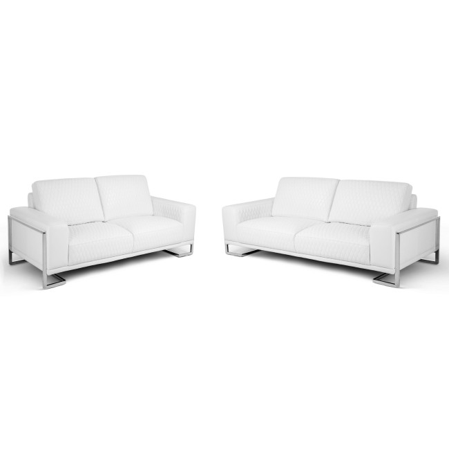 Mia Bella Gianna White Living Room Set