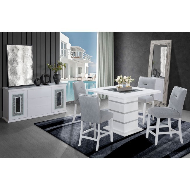 White square store bar table