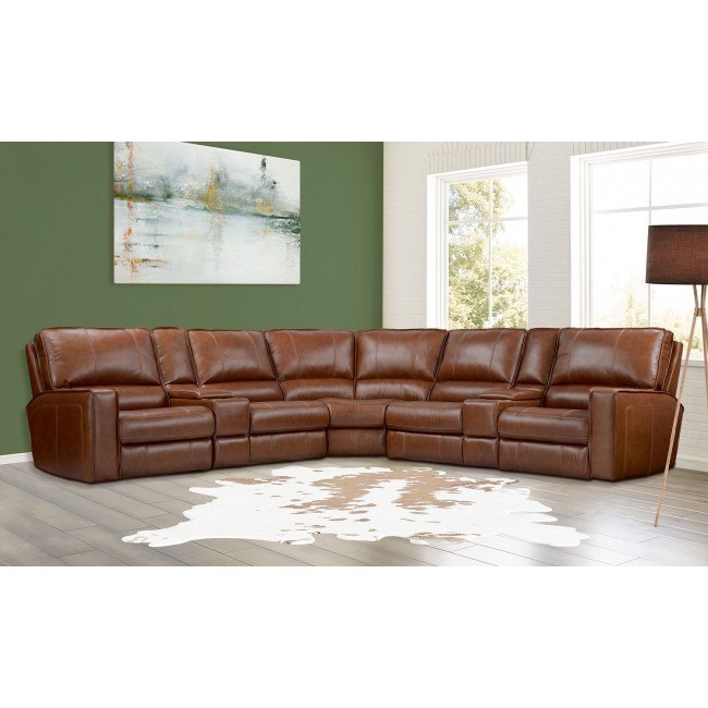 Tan reclining sectional sales