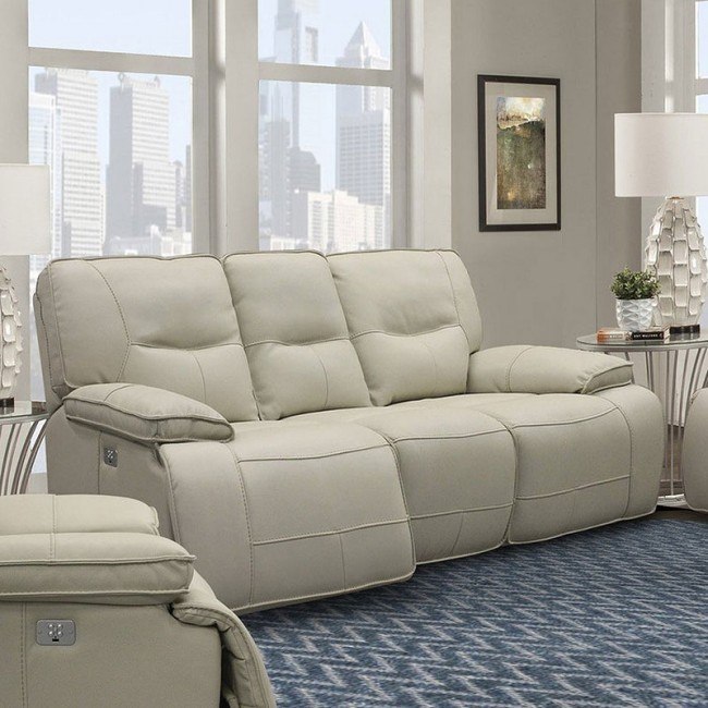 Cream colored reclining sofa deals