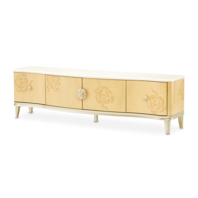 Camellia Field Caramel Media Cabinet