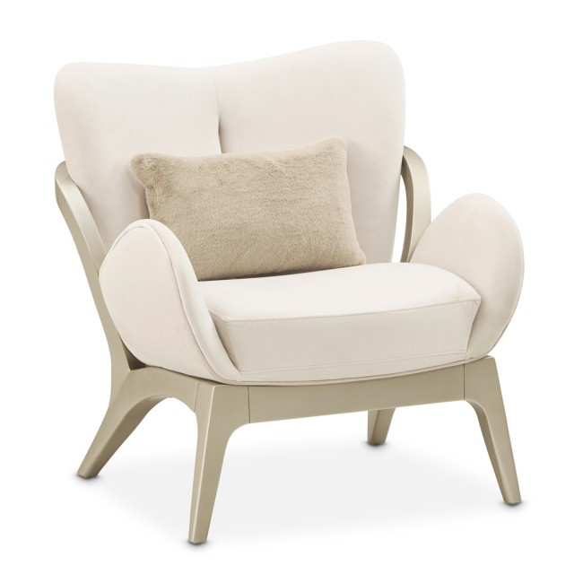 Camellia Field Ivory Accent Chair