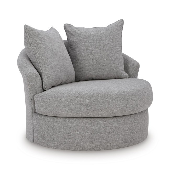 Ashford Isle Pewter Swivel Accent Chair