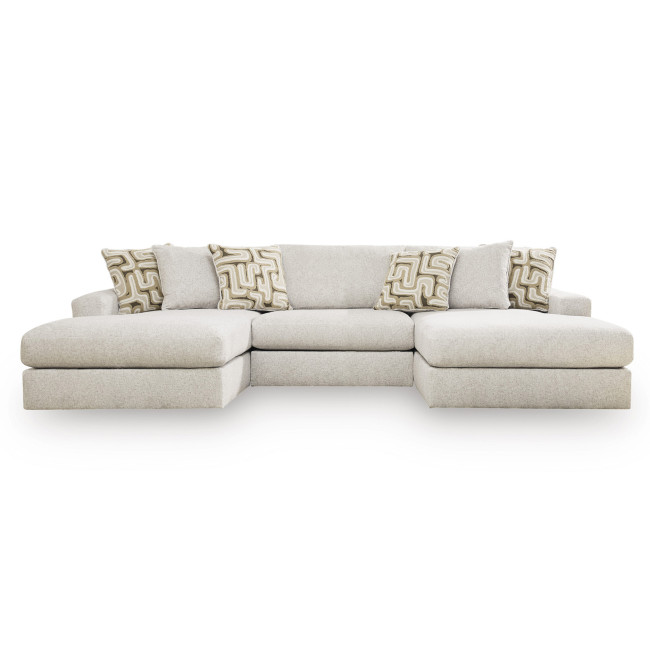 Butler Pier Feathered 3-Piece Double Chaise Sectional