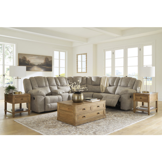 Gridlines Birch Sectional Living Room Set