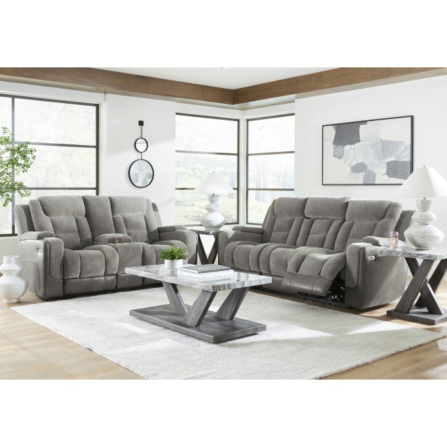 Mixed Momentum Shadow Power Reclining Living Room Set