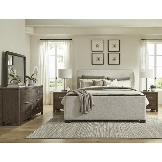 Brillynd Burnished Brown Upholstered Panel Bedroom Set