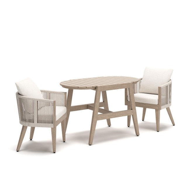 Martha Square Outdoor Table and Chairs (Set of 3)