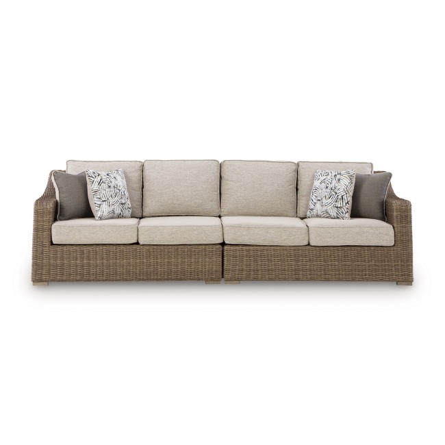 Carmel Bay Outdoor Right Arm and Left Arm Facing Loveseat (Set of 2)
